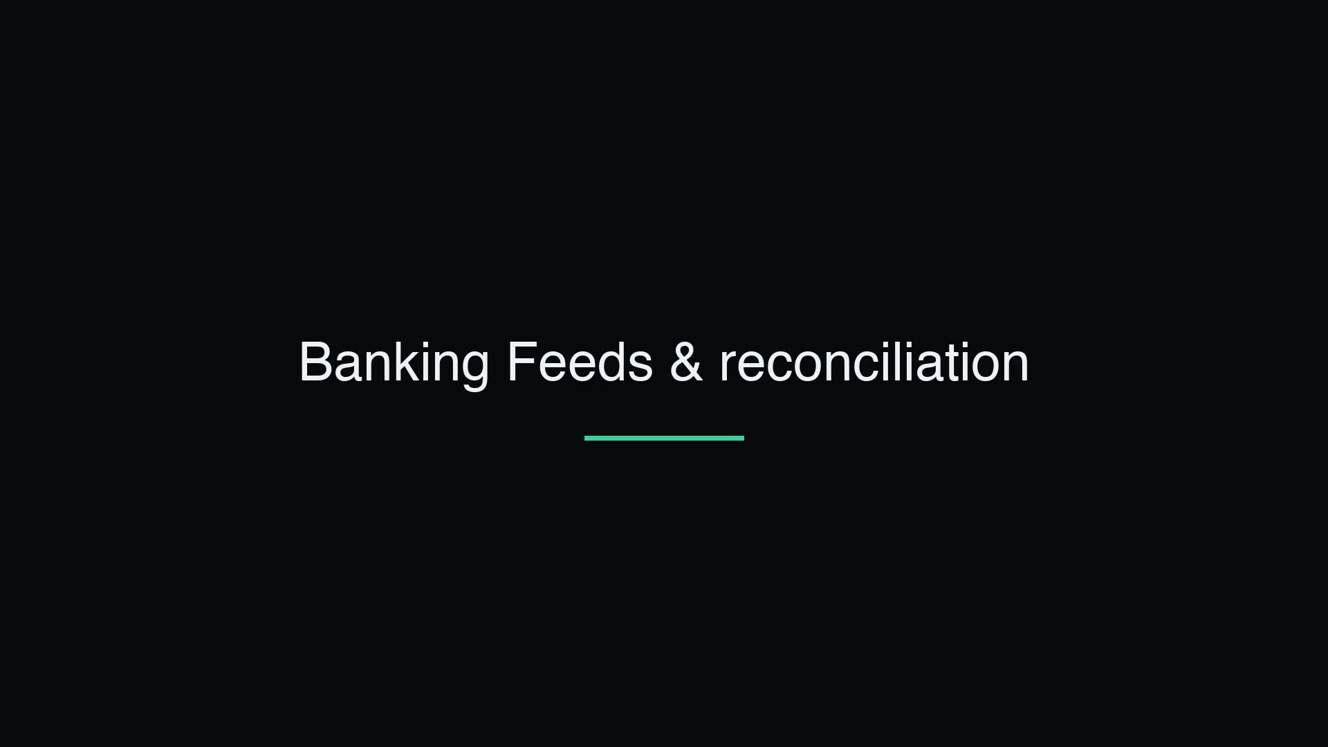 Banking and reconciliation