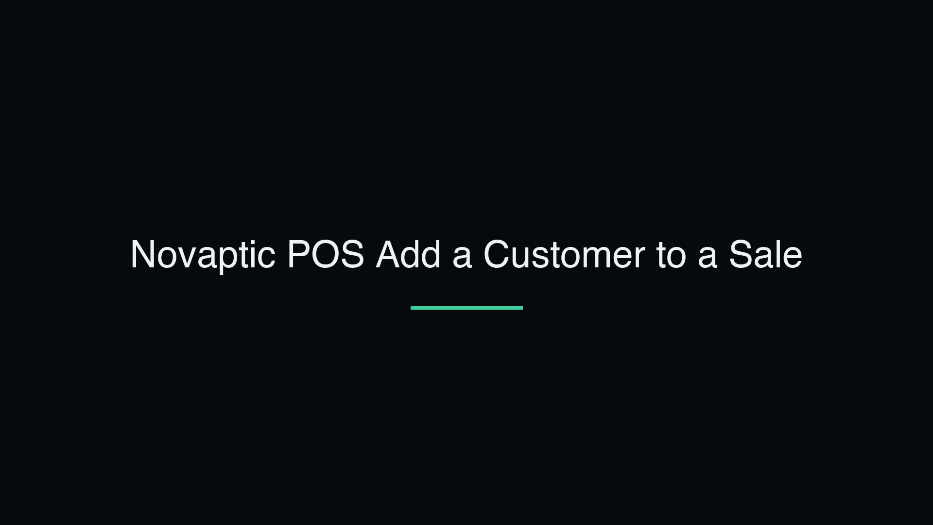 Add a Customer to a Sale