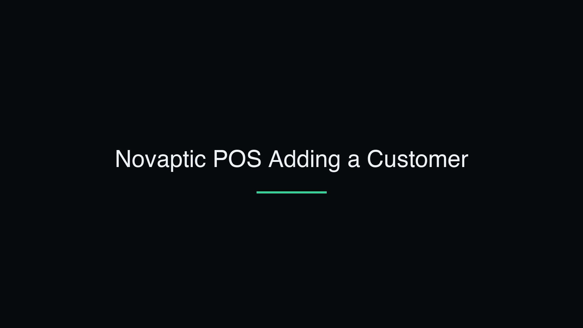 Adding a Customer