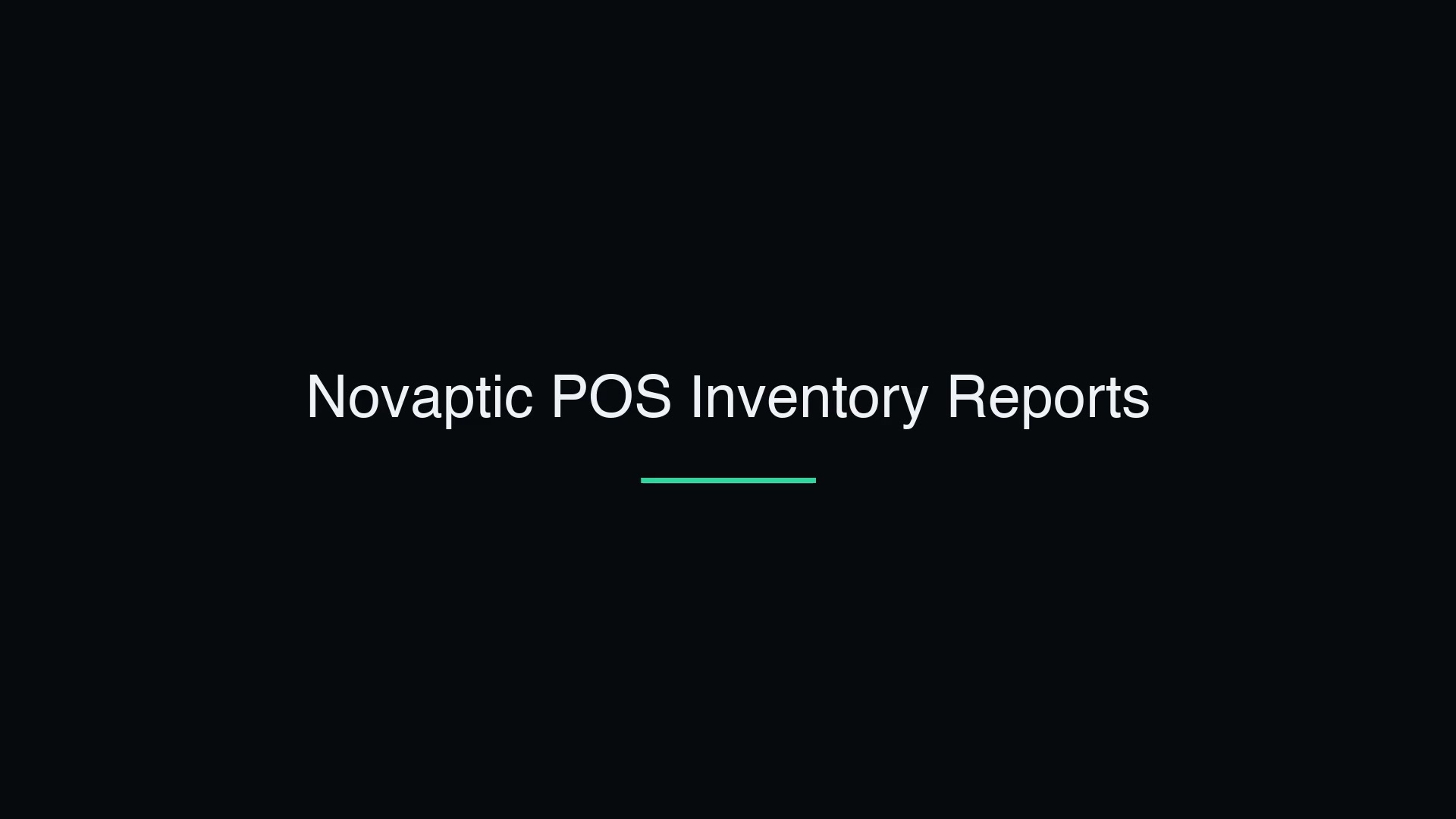 Inventory Reports