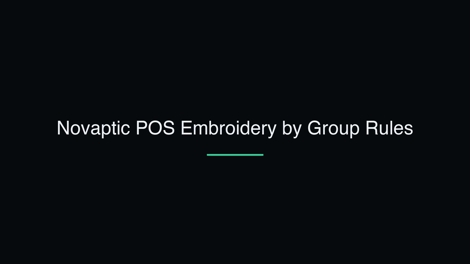 Embroidery by Group Rules
