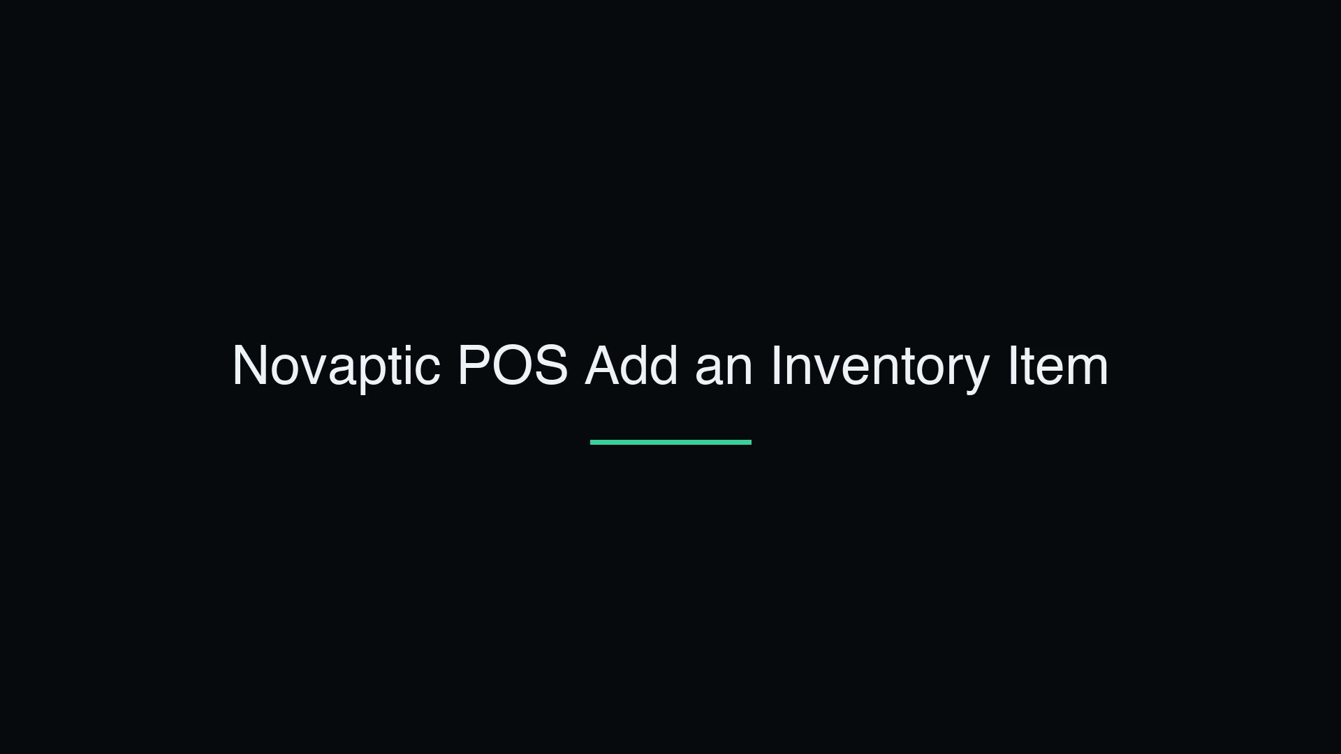 Add an Inventory Item