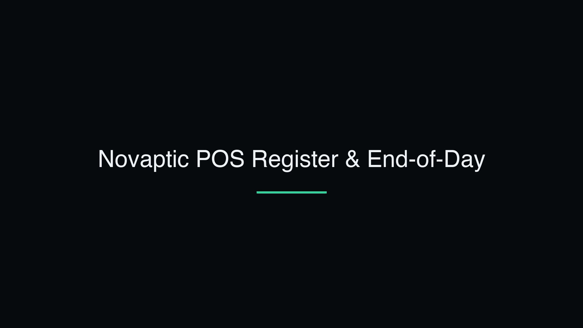 Register & End-of-Day