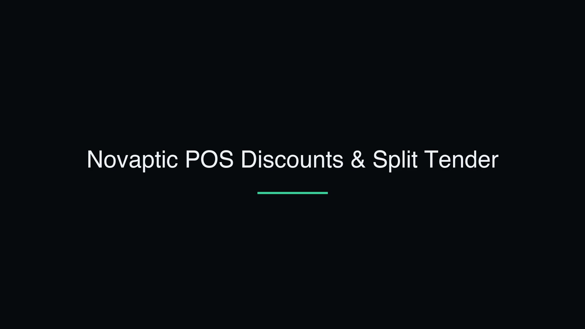 Discounts & Split Tender