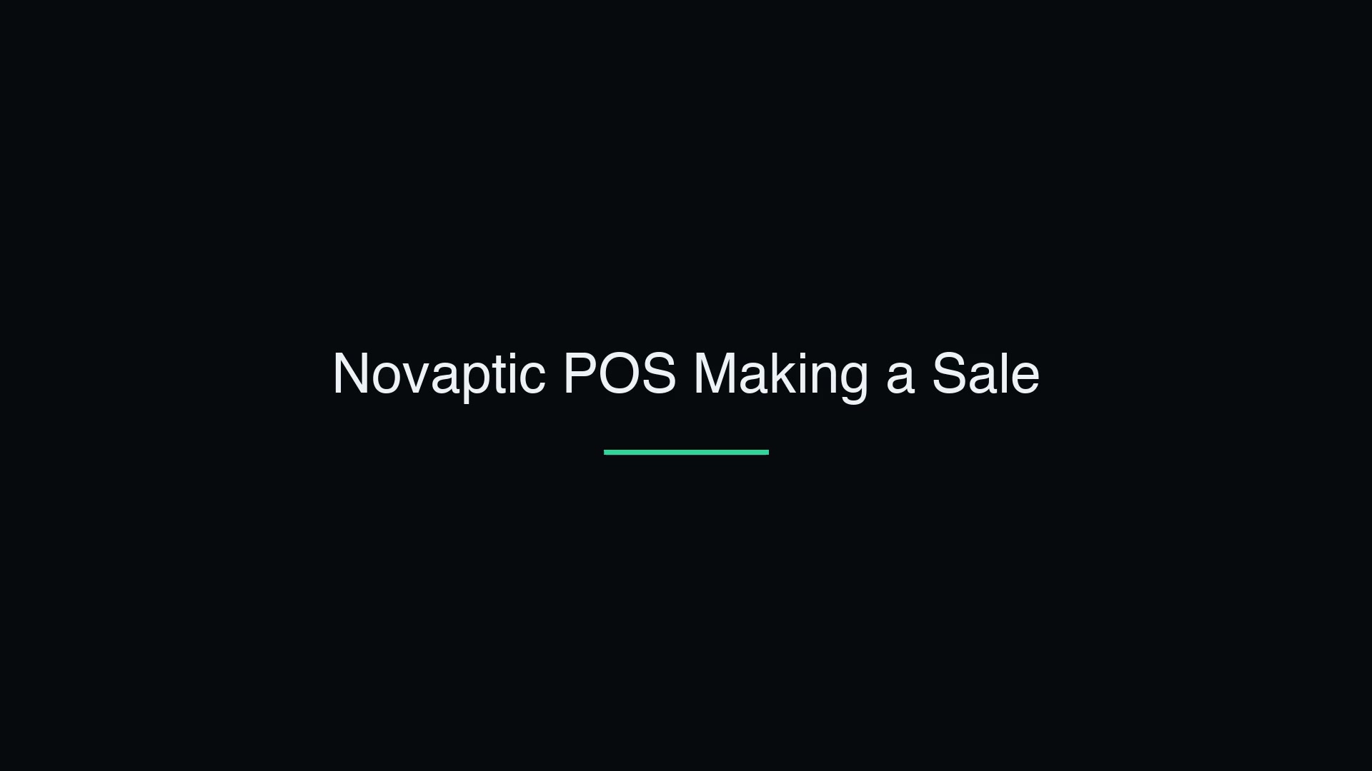 Making a Sale
