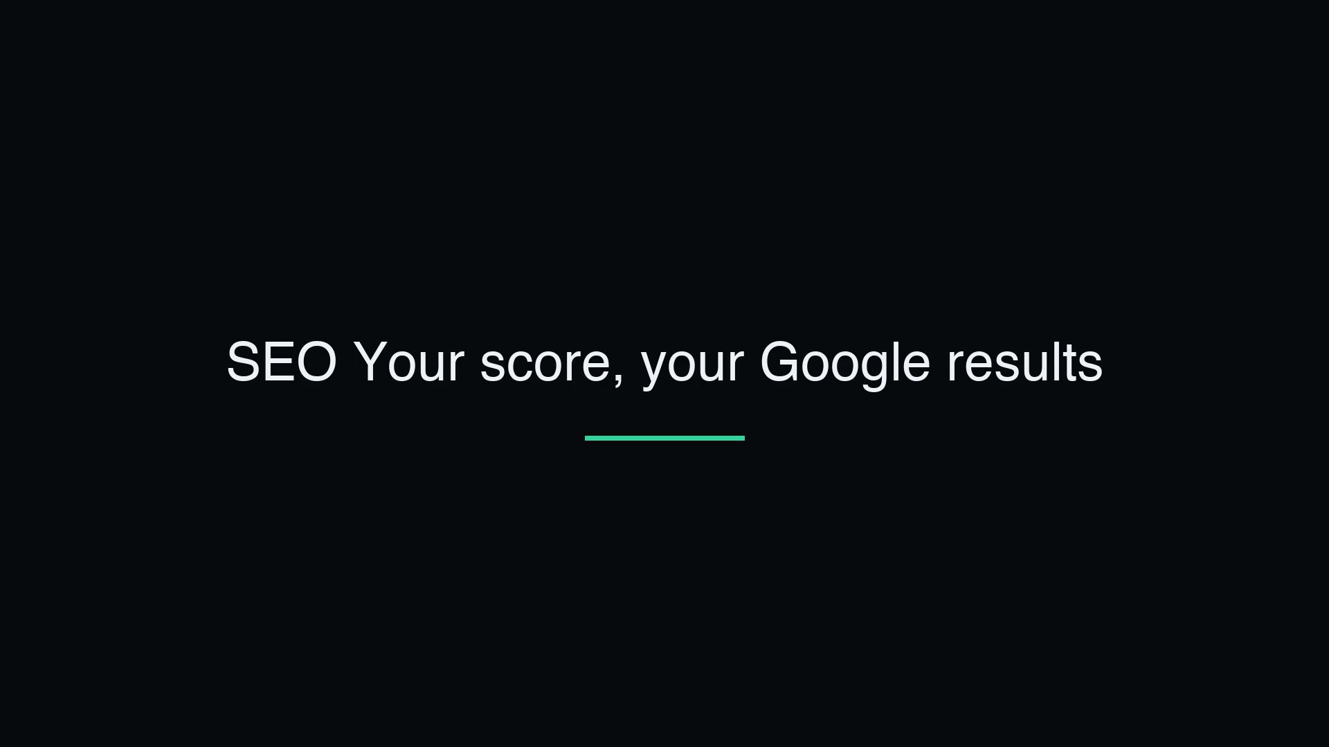 SEO: Read Your Score & Fill the Intake