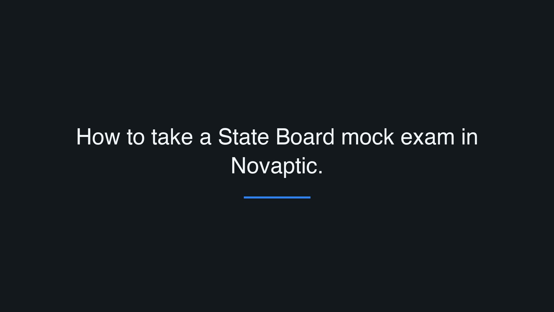 State Board Mock Exam