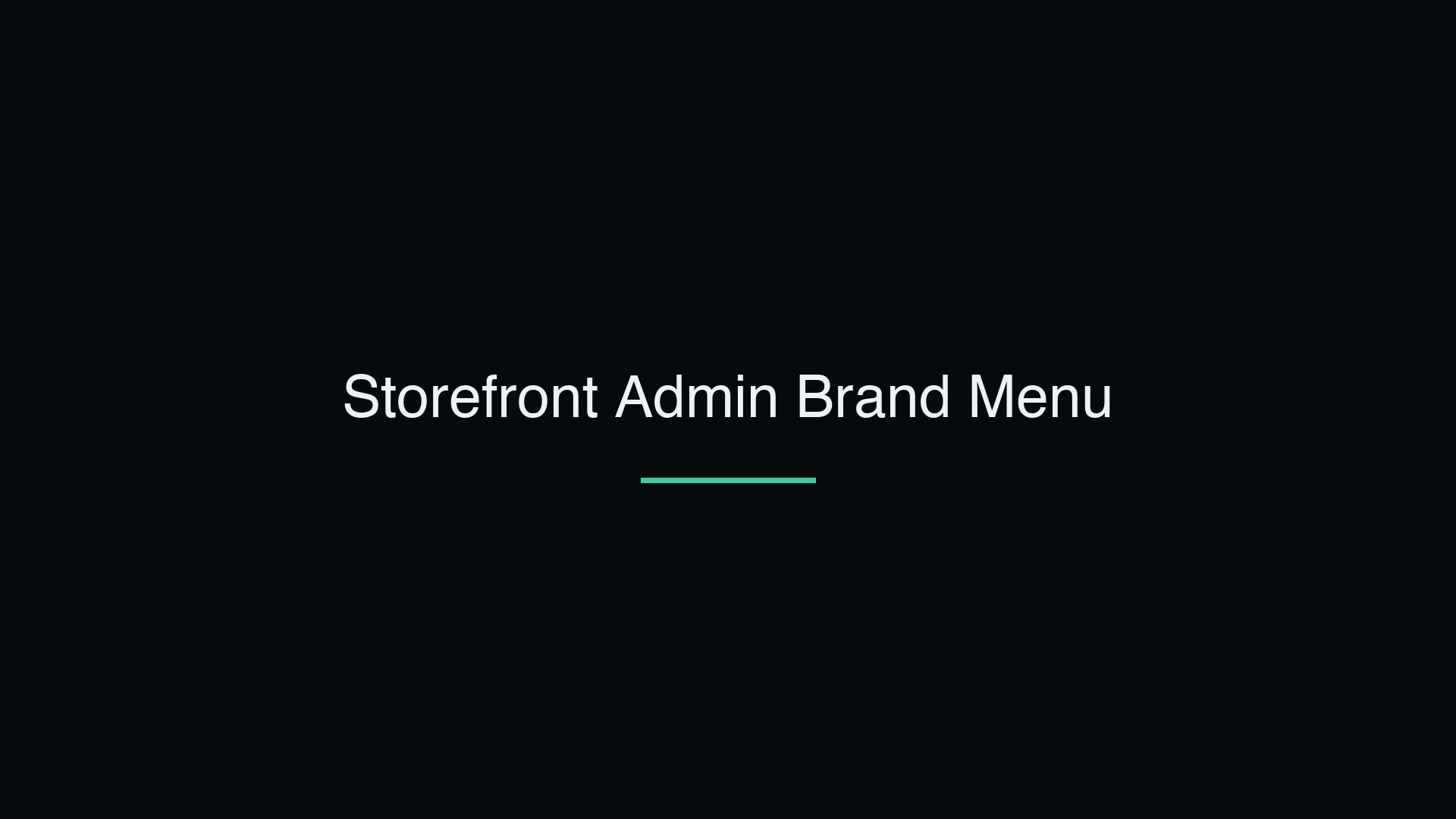 The Brand Menu